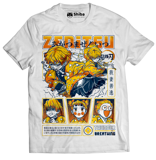 Playera kimetsu No Yaiba Zenitsu Thunder Breathing